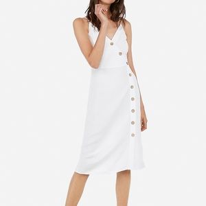 Express White Button Front Midi Dress - XS - NWT